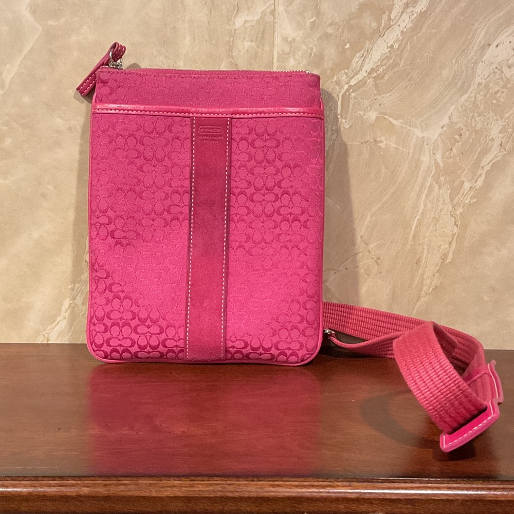 Coach Fuchsia Signature Crossbody Bag